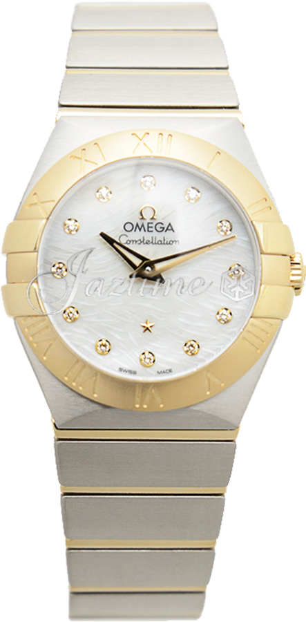 OMEGA 123.20.27.60.55.008 CONSTELLATION QUARTZ 27mm STEEL AND YELLOW GOLD BRAND NEW