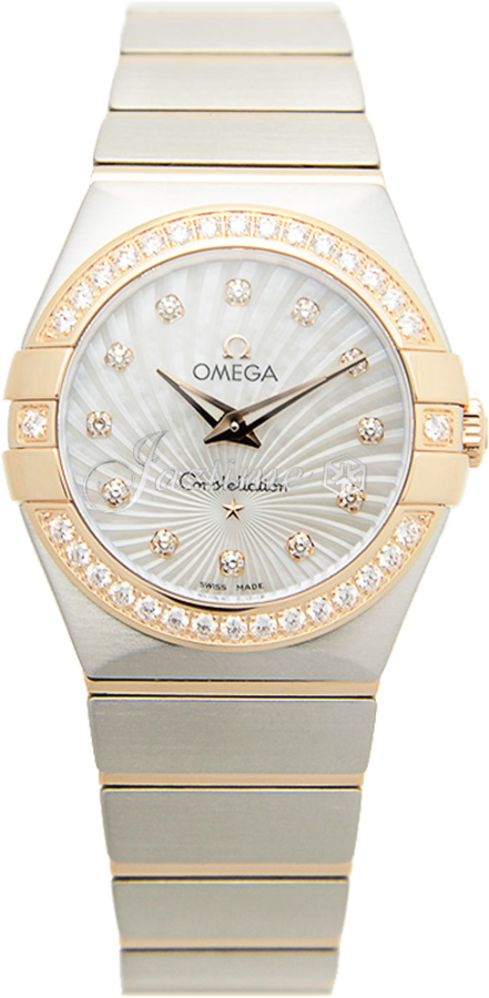 OMEGA 123.25.27.60.55.002 CONSTELLATION QUARTZ 27mm STEEL AND RED GOLD BRAND NEW
