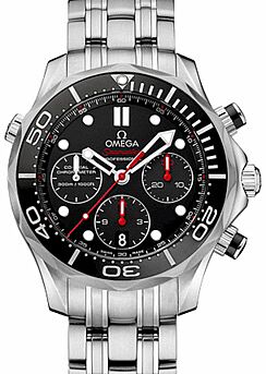 Omega 212.30.42.50.01.001 Seamaster Diver 300M Co-Axial Chronograph 41.5mm Black Stainless Steel BRAND NEW