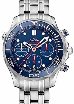 Omega 212.30.42.50.03.001 Seamaster Diver 300M Co-Axial Chronograph 41.5mm Blue Stainless Steel BRAND NEW