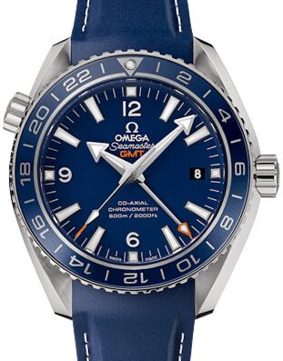 Omega Seamaster Planet Ocean 600M GMT 43.5mm Titanium Blue Dial Rubber Strap 232.92.44.22.03.001