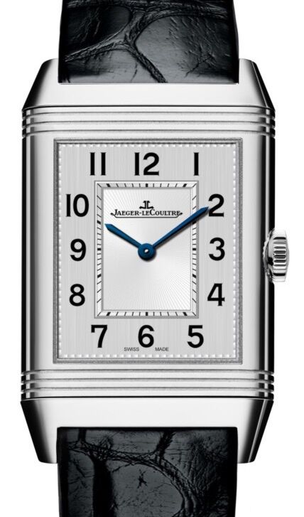 Jaeger-LeCoultre Calibre 854B/2 Reverso Classic Medium Duetto 2588420 Silver / Black Guilloche Stainless Steel Leather 40 x 24mm Manual-Winding BRAND NEW