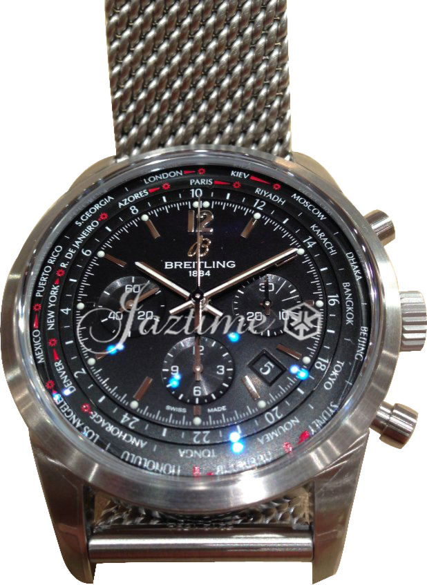 BREITLING AB0510U6|BC26|159A TRANSOCEAN UNITIME PILOT 46mm STAINLESS STEEL BRAND NEW