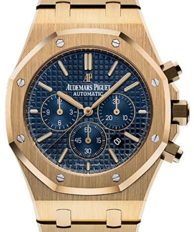 Audemars Piguet Royal Oak Chronograph Yellow Gold 41mm Blue Dial 26320BA.OO.1220BA.02 - PRE-OWNED