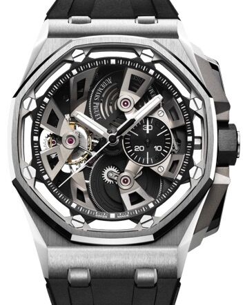 Audemars Piguet Royal Oak Offshore Tourbillon Chronograph 26421ST.OO.A002CA.01 Black Stainless Steel Rubber Manual 45mm BRAND NEW