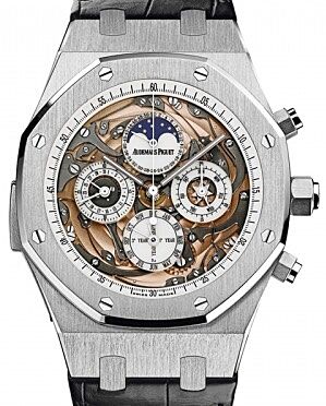 Audemars Piguet Royal Oak Grande Complication 26552BC.OO.D002CR.01 Skeleton White Gold Leather 44mm Automatic - BRAND NEW