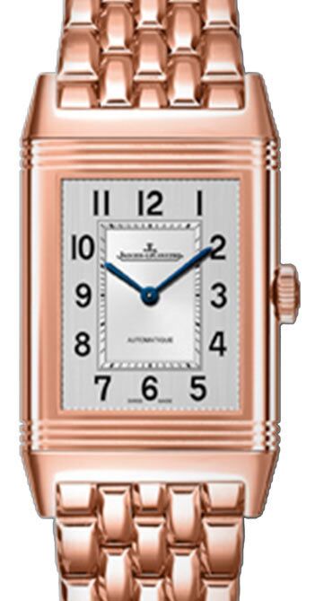 Jaeger-LeCoultre Calibre 844 Reverso Classic Small Duetto 2662130 Silver / Black Guilloche Rose Gold 34.2 x 21mm Manual-Winding BRAND NEW
