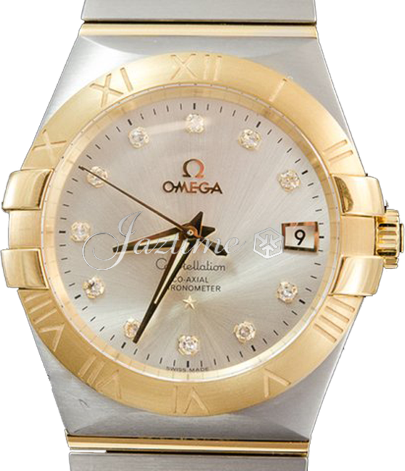 OMEGA 123.20.35.20.52.002 CONSTELLATION CO-AXIAL 35mm STEEL AND YELLOW GOLD - BRAND NEW