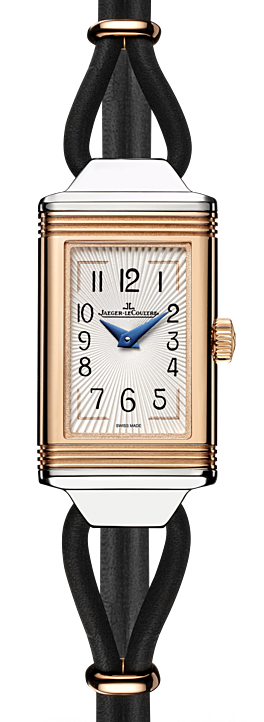 Jaeger-LeCoultre Calibre 657 Reverso One Cordonnet 3264520 White Guilloche Arabic Rose Gold Stainless Steel Leather 33.8 x 16.3mm Quartz BRAND NEW