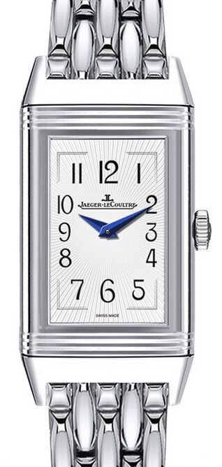 Jaeger-LeCoultre Calibre 842 Reverso One Duetto Moon 3358120 Silver Guilloche / Midnight Blue Stainless Steel 40.1 x 20mm Manual-Winding BRAND NEW