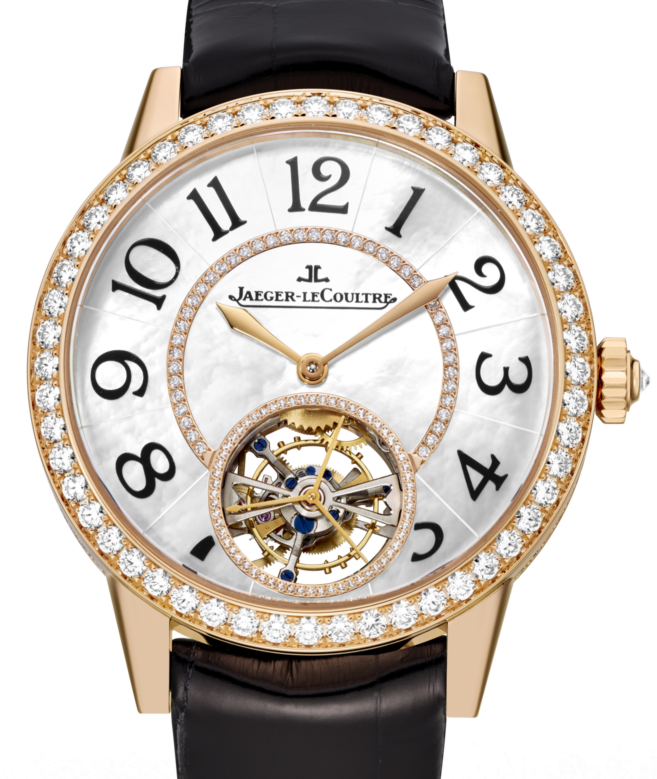 Jaeger-LeCoultre Calibre 978 Rendez-Vous Tourbillon 3412405 White Mother of Pearl Gem-set Rose Gold Leather 39mm Automatic BRAND NEW