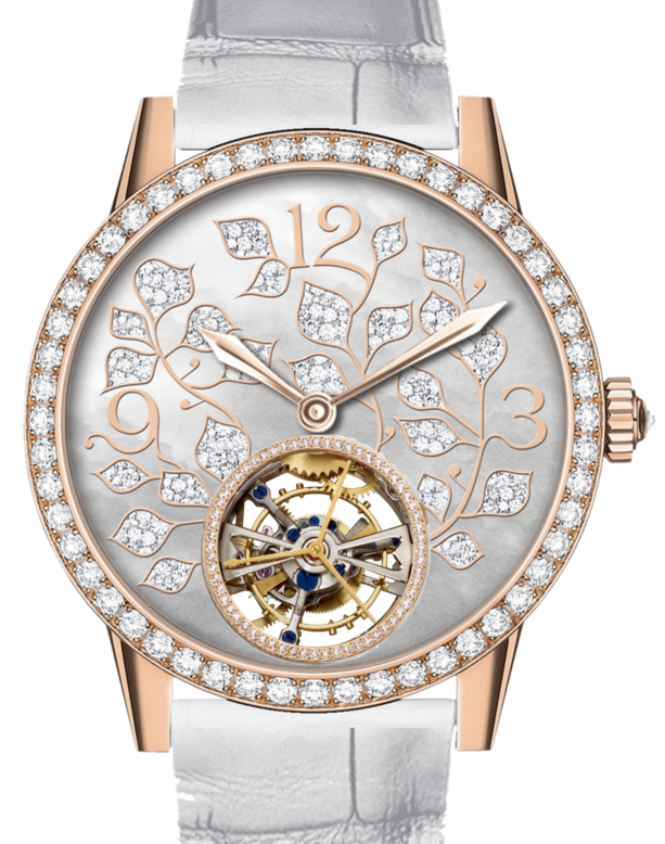Jaeger-LeCoultre Calibre 978 Rendez-Vous Ivy Tourbillon 3412490 Florale Rose Gold Leather 39mm Automatic BRAND NEW