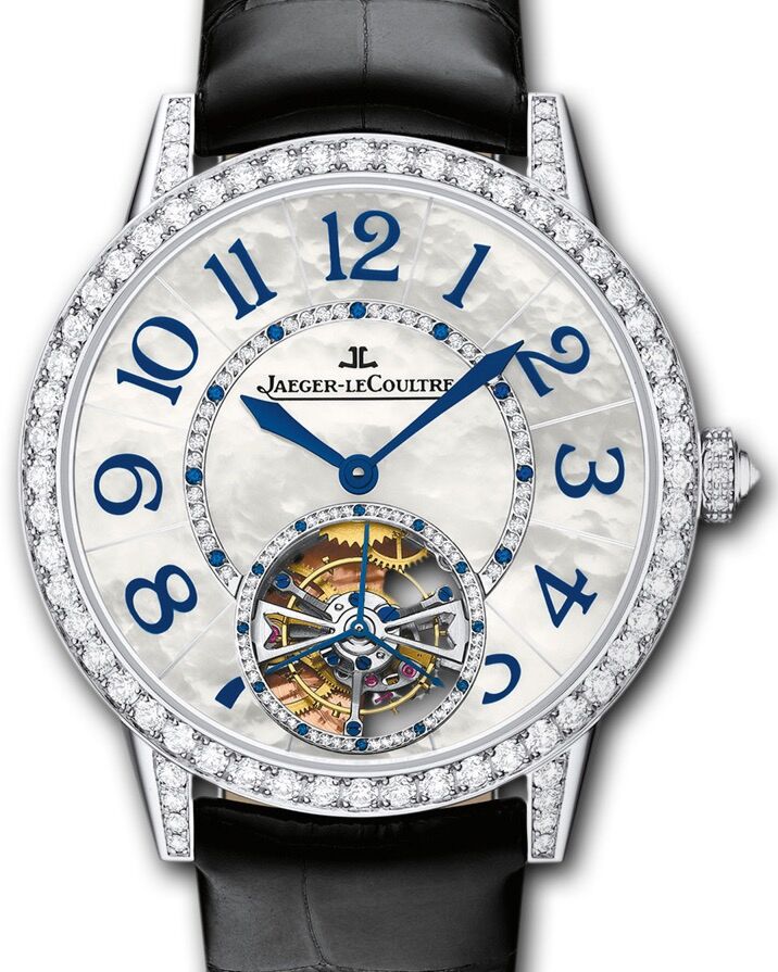 Jaeger-LeCoultre Calibre 978 Rendez-Vous Tourbillon 34134000 Enamel Guilloche Diamond Bezel White Gold Satin 39mm Automatic BRAND NEW