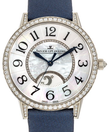 Jaeger-LeCoultre Calibre 898A/1 Rendez-Vous Night &amp; Day 3433490 White Mother of Pearl Arabic Diamond Bezel White Gold Satin 36mm Automatic BRAND NEW