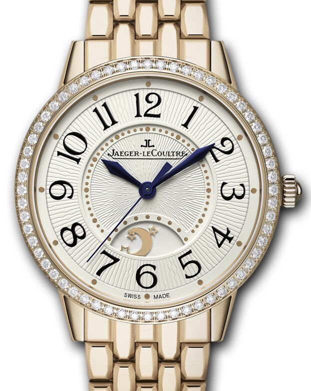 Jaeger-LeCoultre Calibre 898A/1 Rendez-Vous Night &amp; Day 3442120 Silver Guilloche Arabic Diamond Bezel Rose Gold 34mm Automatic BRAND NEW