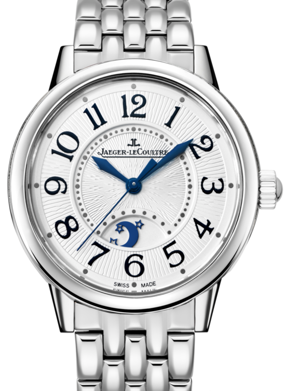 Jaeger-LeCoultre Calibre 898A/1 Rendez-Vous Night &amp; Day 3448190 Silver Guilloche Arabic Stainless Steel Leather 34mm Automatic BRAND NEW
