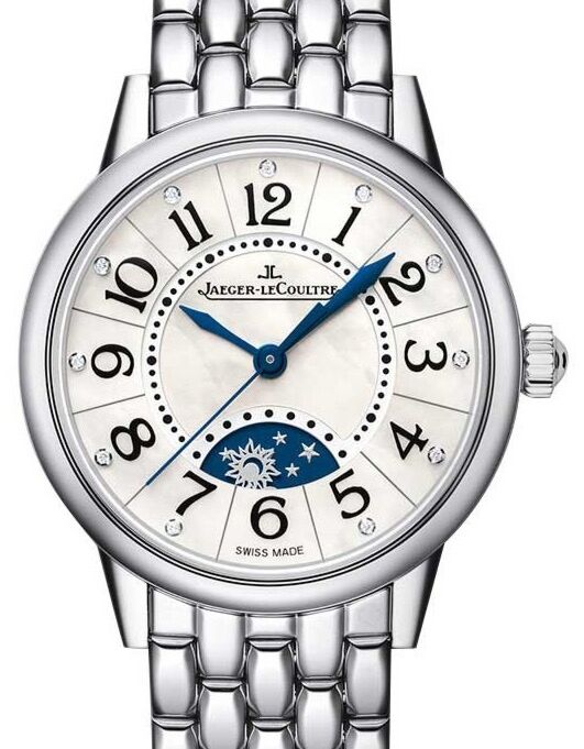 Jaeger-LeCoultre Calibre 967A Rendez-Vous Night &amp; Day 3468190 White Mother of Pearl Arabic Diamond Stainless Steel Leather 29mm Automatic BRAND NEW