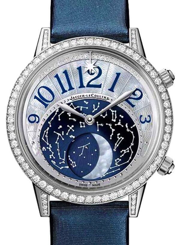 Jaeger-LeCoultre Calibre 935 Rendez-Vous Moon 3523490 White Mother of Pearl Arabic Diamond Bezel White Gold set with Diamonds Satin 36mm Automatic BRAND NEW
