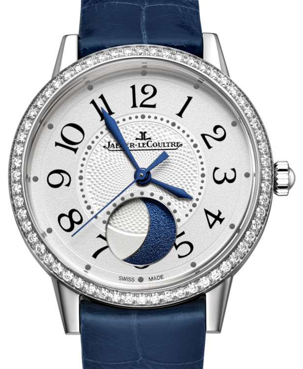 Jaeger-LeCoultre Calibre 935A Rendez-Vous Moon Medium 3578420 Silver Arabic Diamond Bezel Stainless Steel Leather 34mm Automatic BRAND NEW
