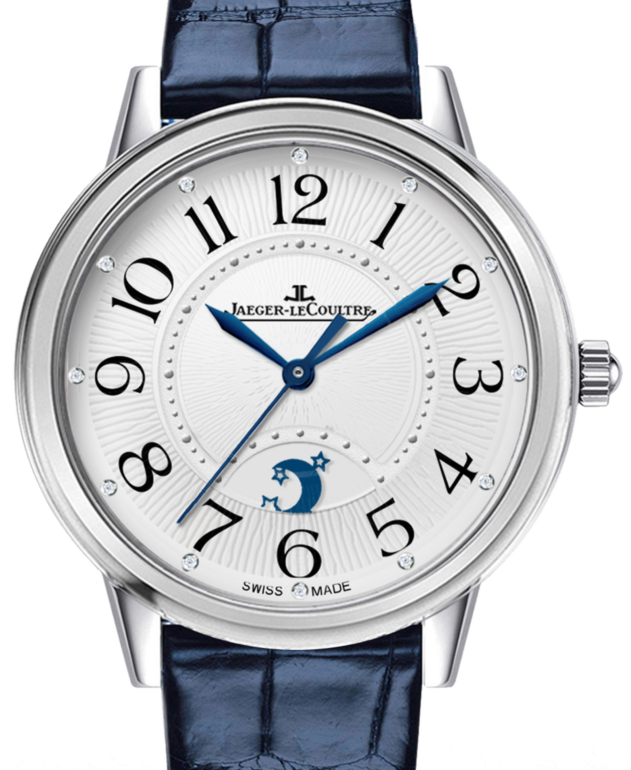 Jaeger-LeCoultre Calibre 898D/1 Rendez-Vous Night &amp; Day Large 3618490 Silver Guilloche Arabic Stainless Steel Leather 38.2mm Automatic BRAND NEW