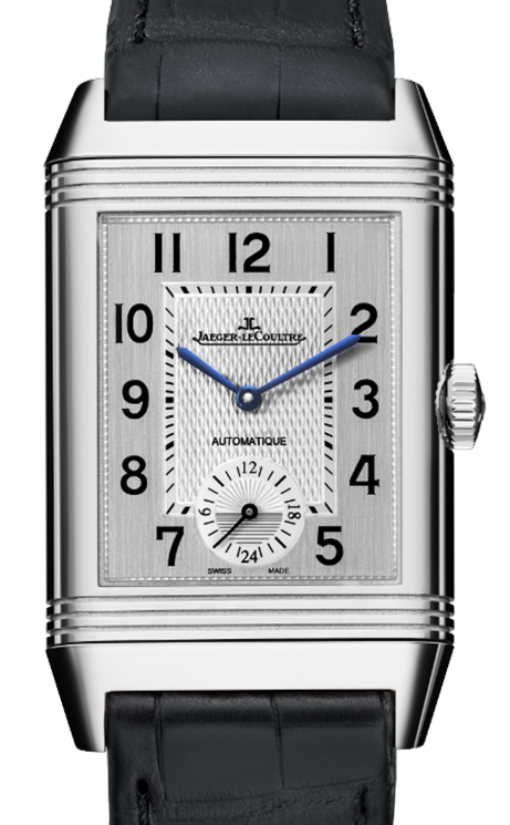 Jaeger-LeCoultre Calibre 969 Reverso Classic Large Duoface 3838420 Silver / Black Guilloche Stainless Steel Leather 47 x 28.3mm Automatic BRAND NEW