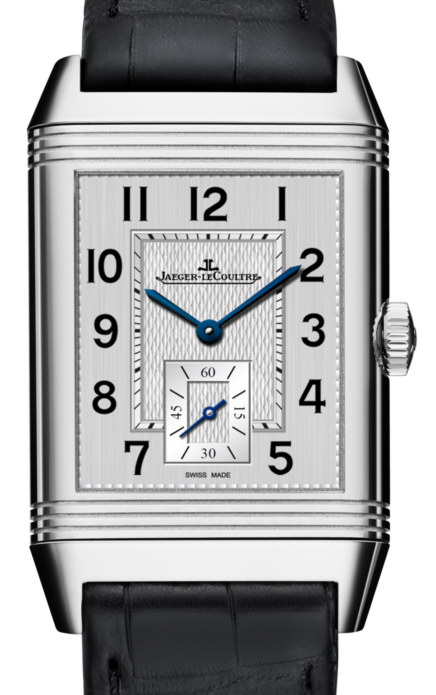 Jaeger-LeCoultre Calibre 822_2 Reverso Classic Large Small Second 3858520 Silver Guilloche Stainless Steel Leather 45.6 x 27.4mm Manual-Winding BRAND NEW