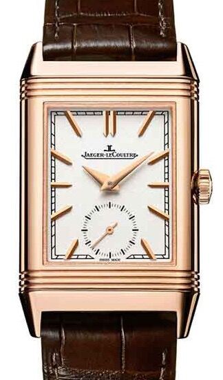 Jaeger-LeCoultre Calibre 854A/2 Reverso Tribute Duoface 3902420 Silver / Slate Rose Gold Leather 42.9 x 25.5mm Manual-Winding BRAND NEW