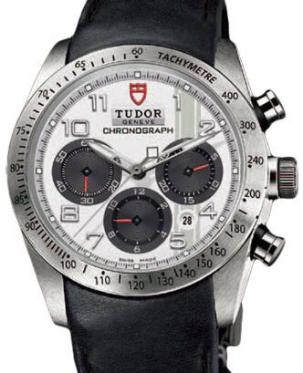 Tudor Fastrider Chronograph 42000 White Arabic Stainless Steel &amp; Leather 42mm BRAND NEW