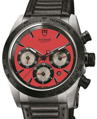 Tudor Fastrider Chronograph 42010N-Red Red Index Stainless Steel &amp; Leather 42mm BRAND NEW