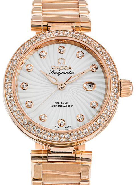 Omega De Ville Ladymatic Red Gold 34mm Silver Dial 425.65.34.20.55.001 - BRAND NEW