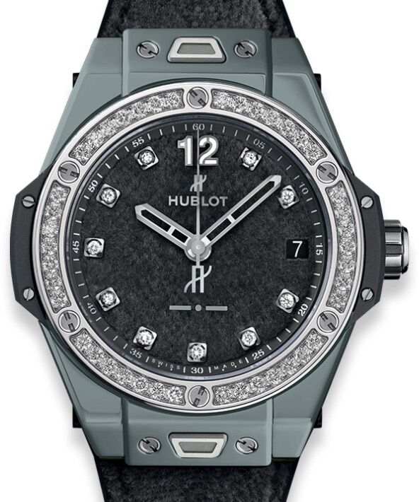 Hublot Big Bang One Click Italia Independent Dark Grey Velvet 465.FX.277F.NR.1204.ITI18 Grey Diamond Bezel Ceramic Fabric 39mm - BRAND NEW