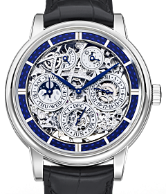 Jaeger-LeCoultre Calibre 876SQ Master Grande Tradition Quanti?me Perp?tuel 8 Jours SQ 50635SQ Blue Skeleton White Gold Leather 42mm Manual-Winding - BRAND NEW