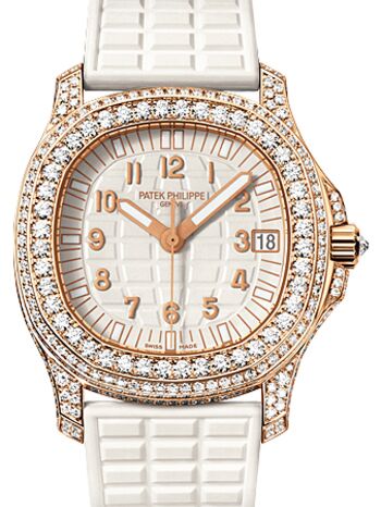 Patek Philippe Aquanaut Ladies Rose Gold White Dial 5069R-001 