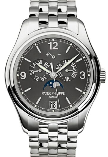 Patek Philippe Complications Annual Calendar Moon Phases Date White Gold Slate Grey Dial 5146/1G-010 