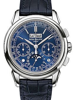 Patek Philippe Grand Complications Chronograph Perpetual Calendar White Gold Blue Dial 5270G-019