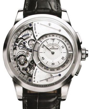 Jaeger-LeCoultre Calibre 182 Hybris Mechanica ? Grande Sonnerie 6033420 Silver White Gold Leather 44mm Manual-Winding