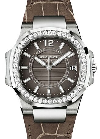 Patek Philippe Nautilus Ladies White Gold Slate Dial 7010G-012