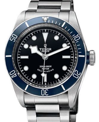 Tudor Heritage Black Bay 79220B-95740 Black Index Stainless Steel &amp; Blue Bezel 41mm BRAND NEW