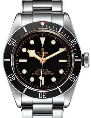 Tudor Heritage Black Bay Stainless Steel 41mm Black Bezel Riveted Steel Bracelet 79230N - BRAND NEW