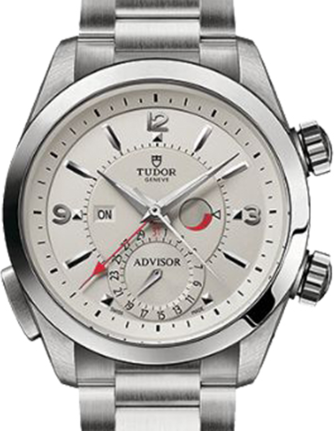 Tudor Heritage Advisor 79620T Silver Arabic &amp; Index Titanium &amp; Stainless Steel 42mm BRAND NEW