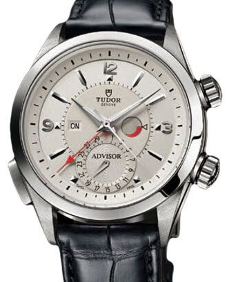Tudor Heritage Advisor 79620T Silver Arabic &amp; Index Titanium &amp; Stainless Steel &amp; Leather 42mm BRAND NEW