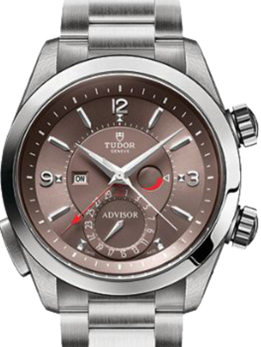 Tudor Heritage Advisor 79620TC Cognac Arabic &amp; Index Titanium &amp; Stainless Steel 42mm BRAND NEW