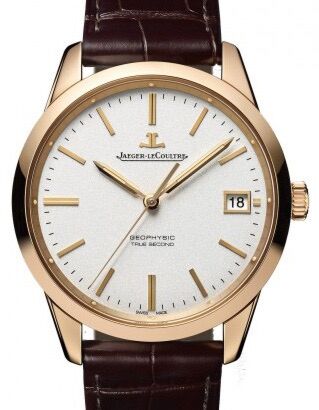 Jaeger-LeCoultre Calibre 770 Geophysic True Second 8012520 Silver?Index Rose Gold Leather 39.6mm Automatic - BRAND NEW