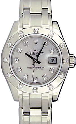 Rolex Datejust Pearlmaster 29 80319 White Diamond Set White Gold President - BRAND NEW