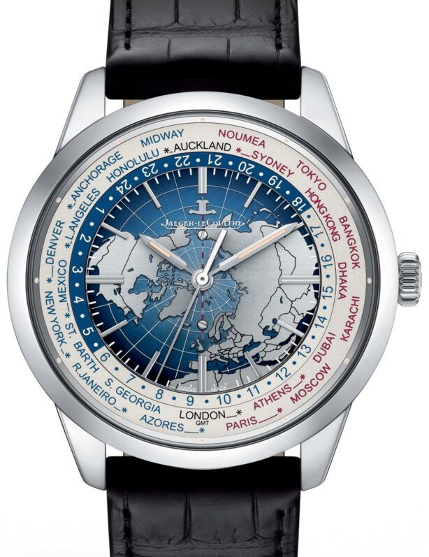 Jaeger-LeCoultre Calibre 772 Geophysic? Universal Time 8108420 Blue?Lacquered Stainless Steel Leather 41.6mm Automatic - BRAND NEW