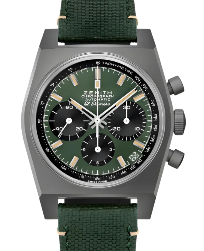 Zenith Chronomaster Revival Safari Titanium 37mm Green Dial 97.T384.400/57.C856 - BRAND NEW