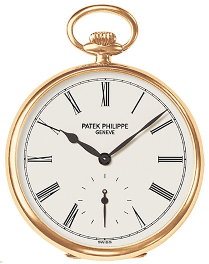 Patek Philippe 973J-010 Lepine Pocket Watch 44mm Ivory Roman Yellow Gold Manual BRAND NEW