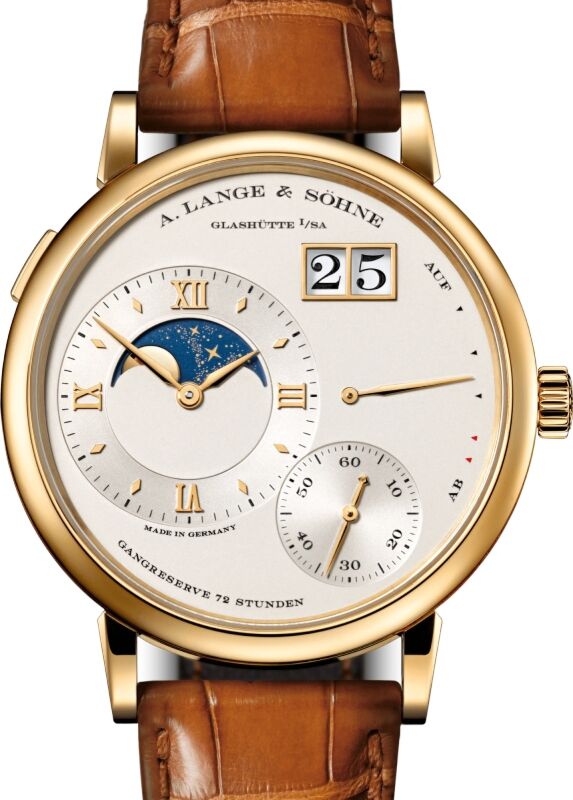 A Lange Sohne Grand Lange 1 Moon Phase Yellow Gold 41mm Ivory Argente Dial 139.021 - BRAND NEW