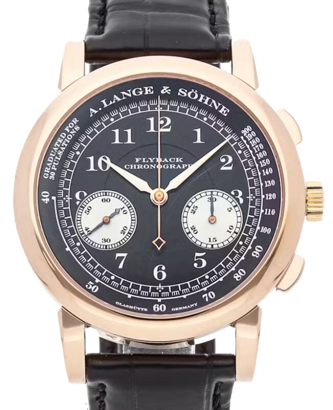 A Lange Sohne 1815 Flyback Chronograph Rose Gold 39mm Black Dial 401.031 - PRE OWNED