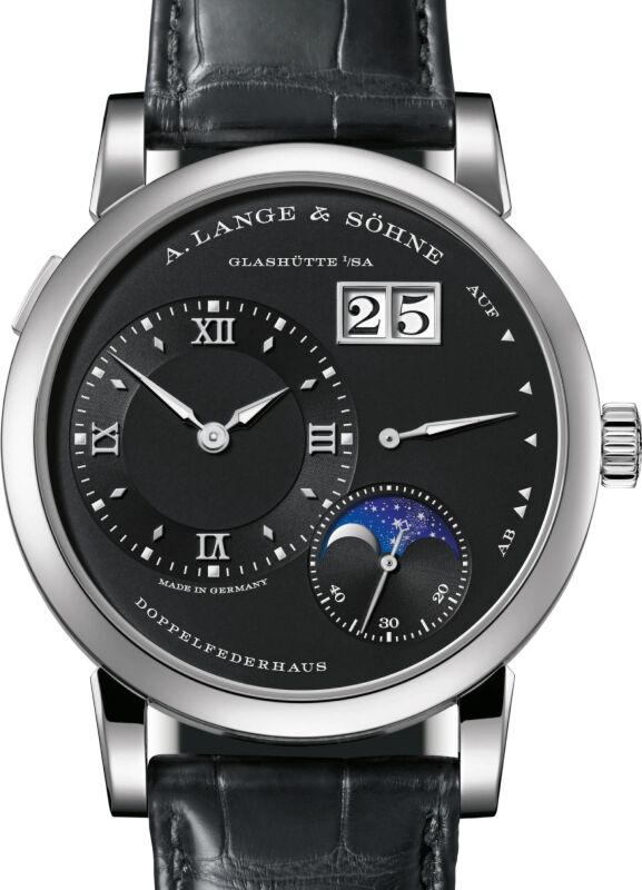 A Lange Sohne Lange 1 Moon Phase White Gold 38.5mm Black Dial 192.029 - BRAND NEW